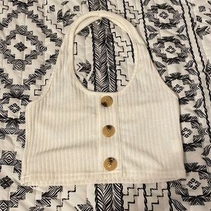 Brand New White Halter Crop Top